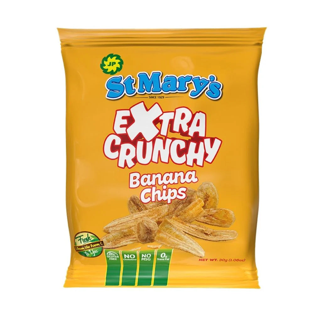 JP St. Mary's Extra Crunchy Banana Chips 36g (10 Pack)