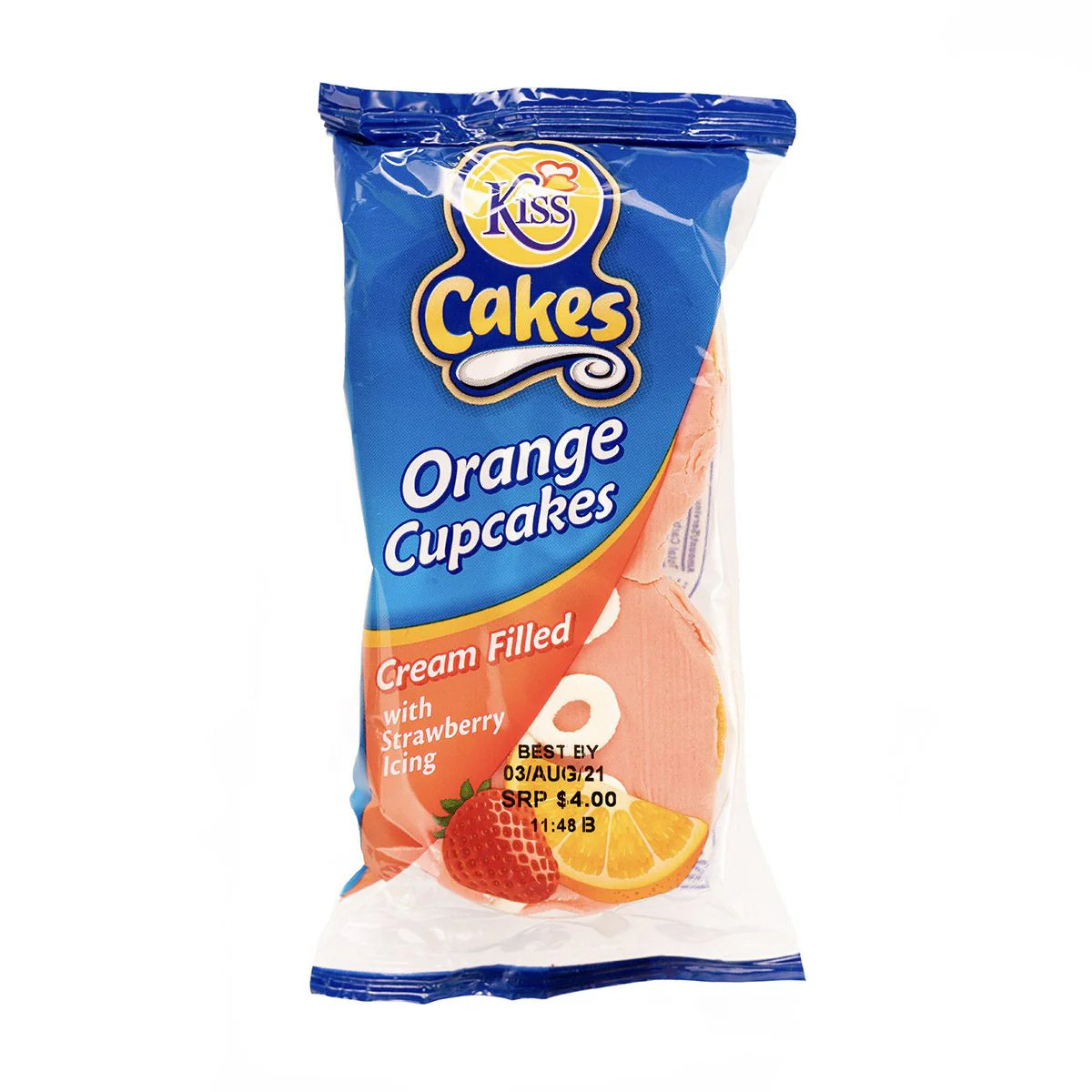 Kiss Orange Cupcake Strawberry Icing, (3 Pack)