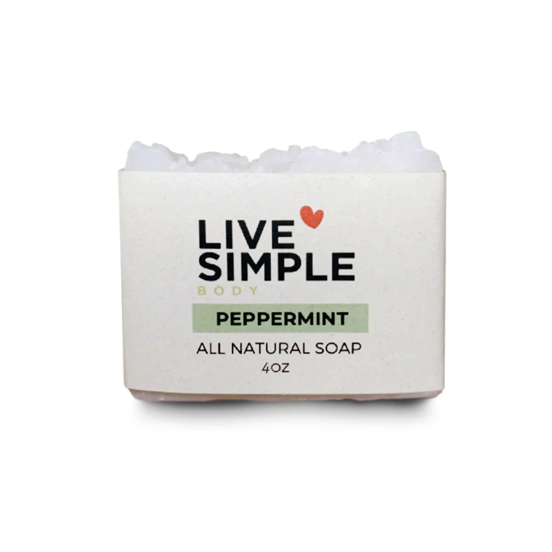 LiveSimple Peppermint All Natural Soap, 4oz