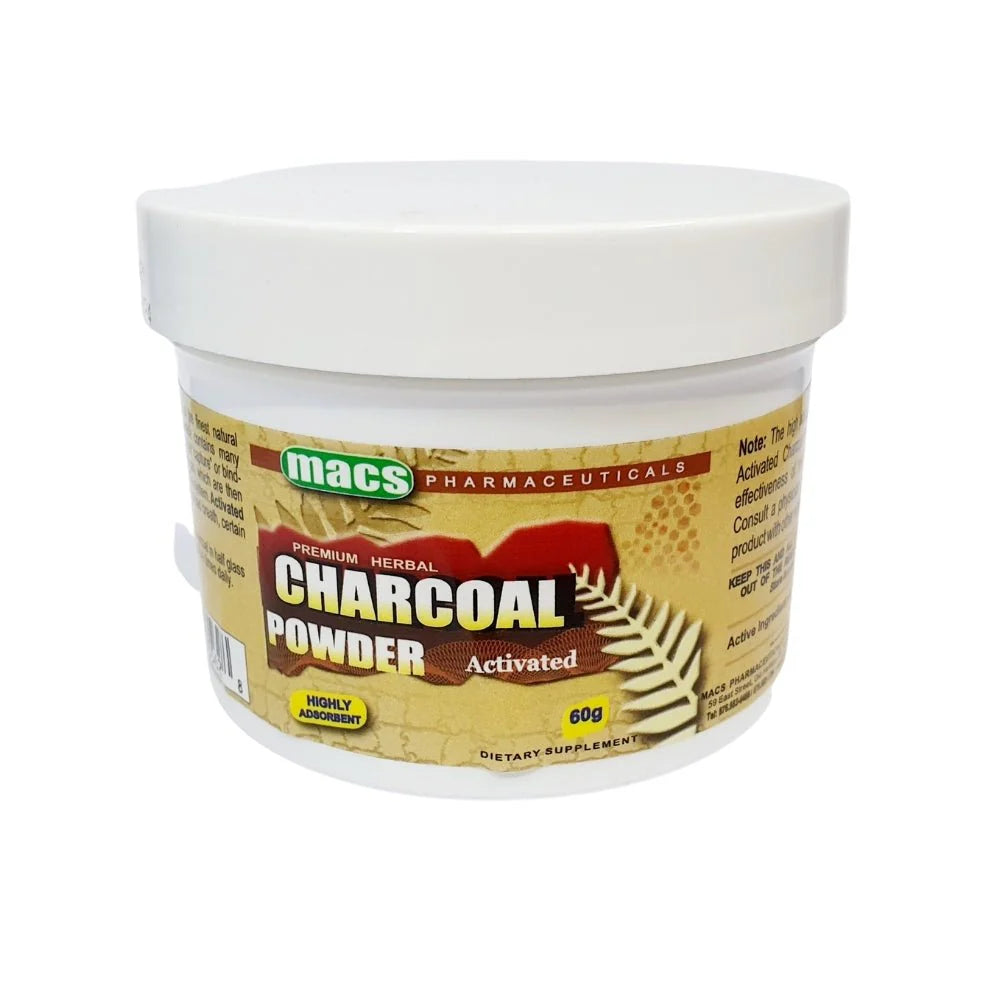 Macs Charcoal Powder (Activated), 60g (2 & 3 Pack)