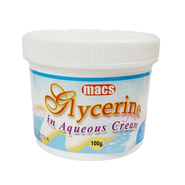 Macs Glycerine in Aqueous Cream, 100gm or 200gm (2 Pack)