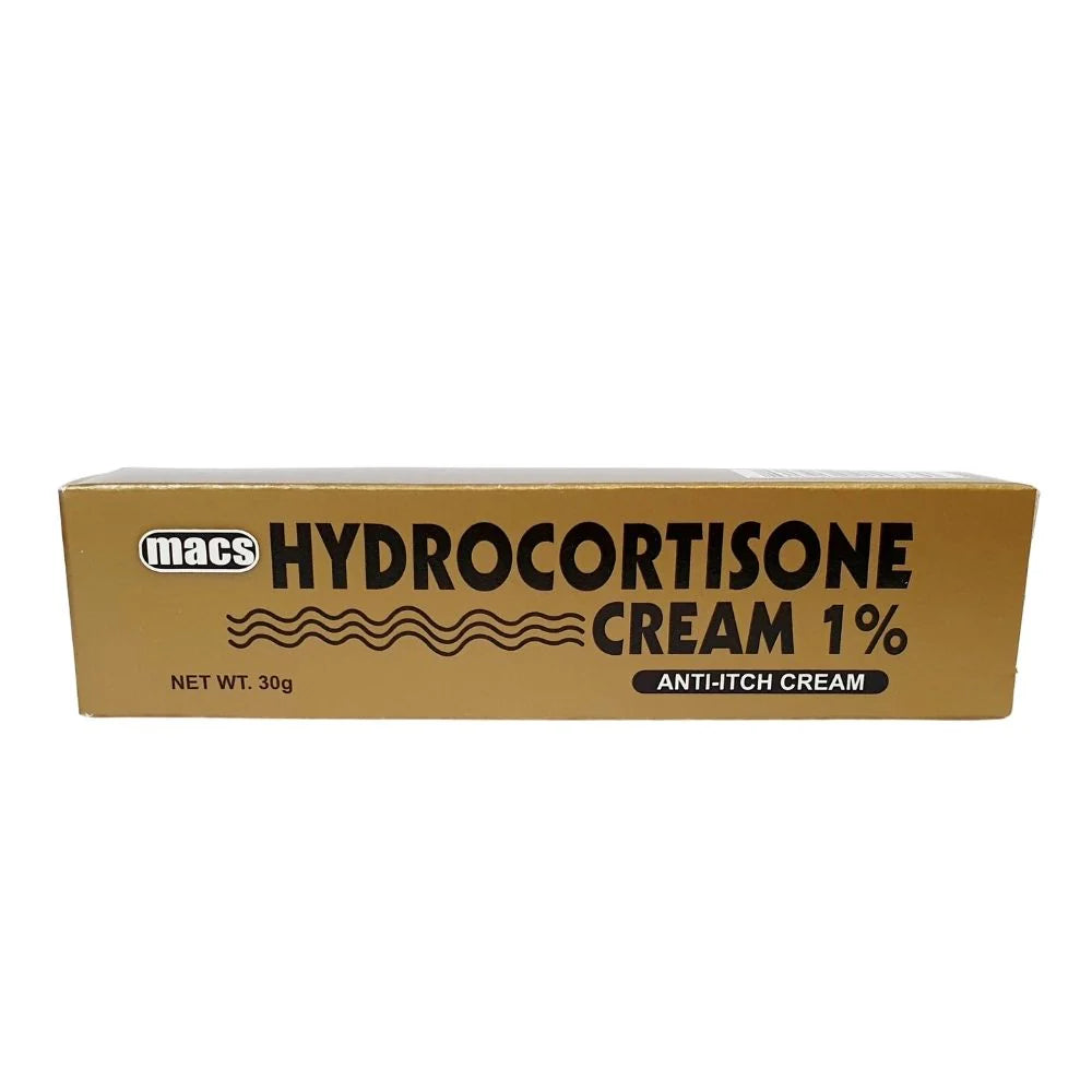 Macs Hydrocortisone Cream 1%, 15gm or 30gm (2 Pack)