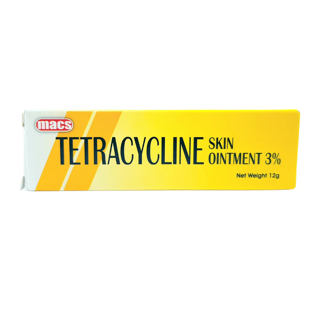 Macs Tetracycline Skin Ointment 3%, 12gm (2 & 3 Pack)