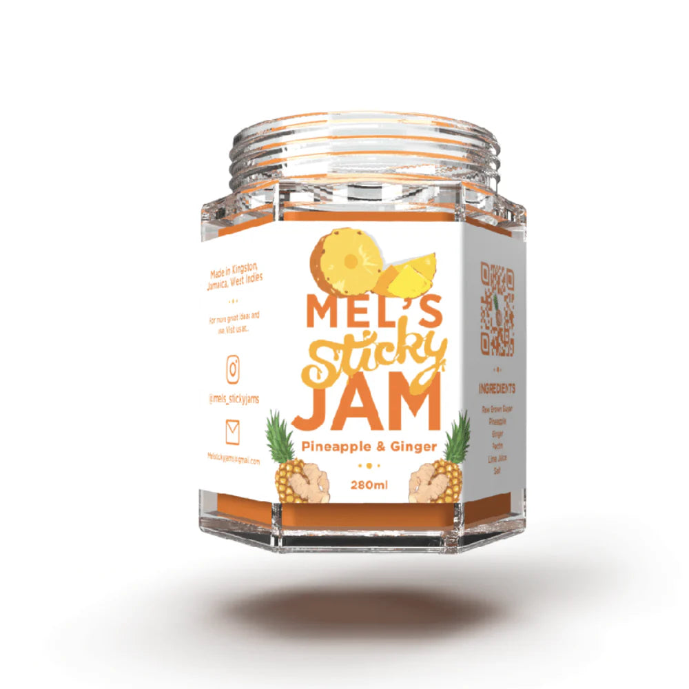 Mel's Sticky Jam - Pineapple & Ginger, 9.3oz