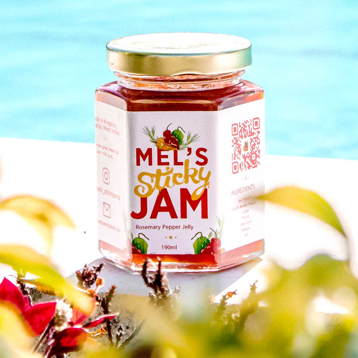 Mel's Sticky Jam - Rosemary Pepper Jelly, 6.42oz