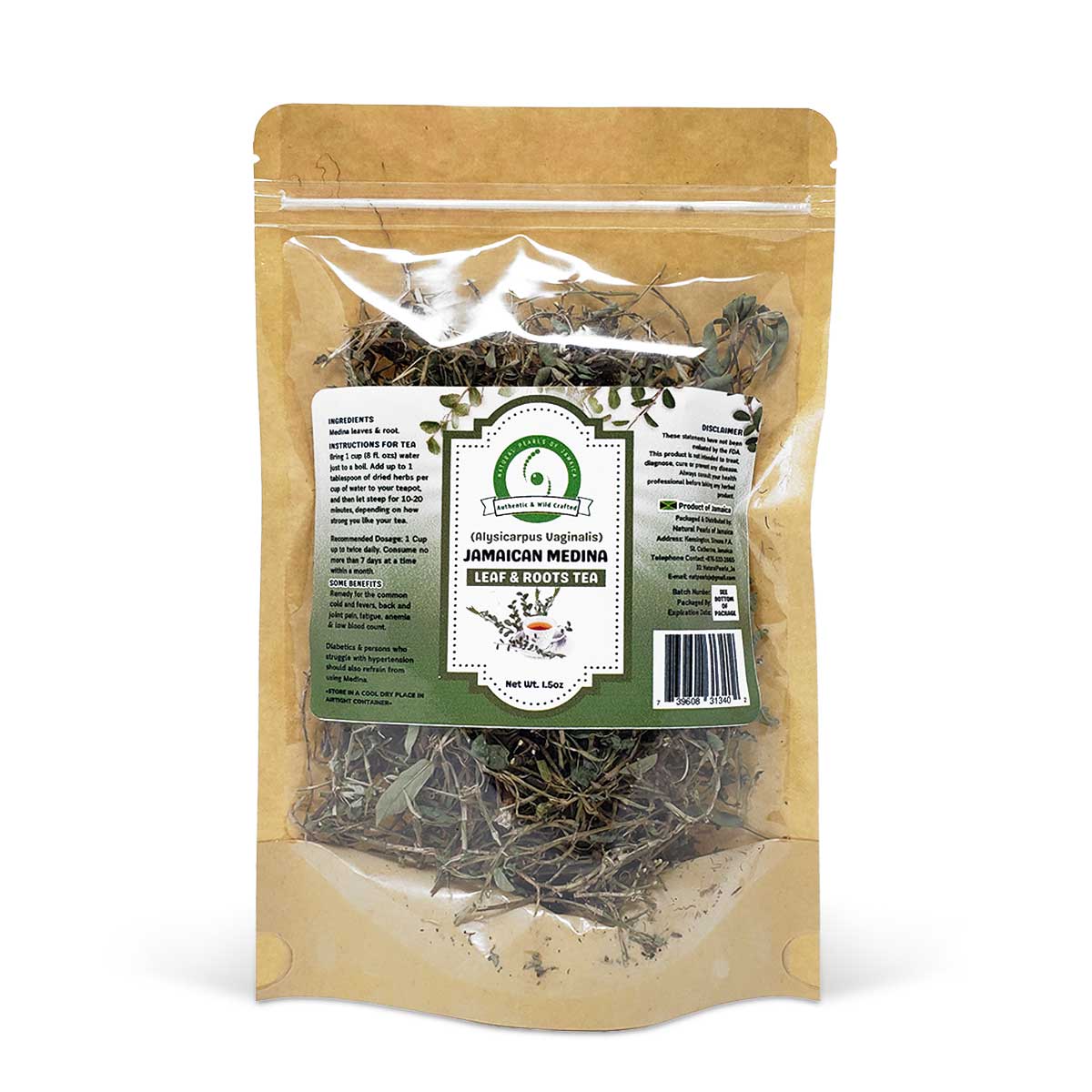 Natural Pearls of Jamaica Jamaican Medina Loose Leaf Tea, 1.5oz