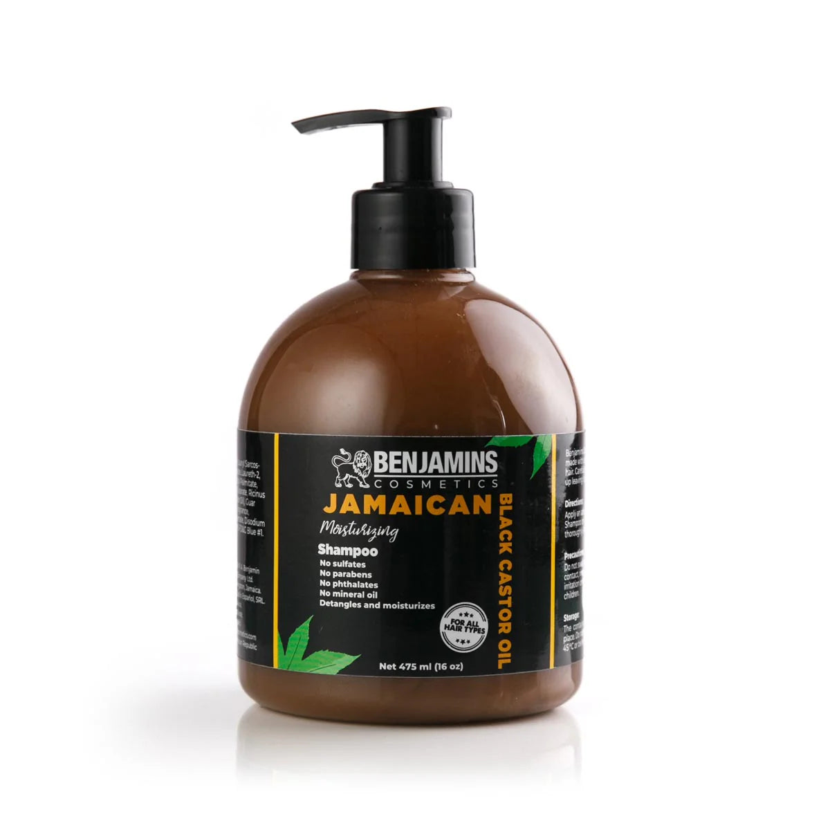 PA Benjamins Jamaican Black Castor Oil Moisturizing Shampoo, 16oz