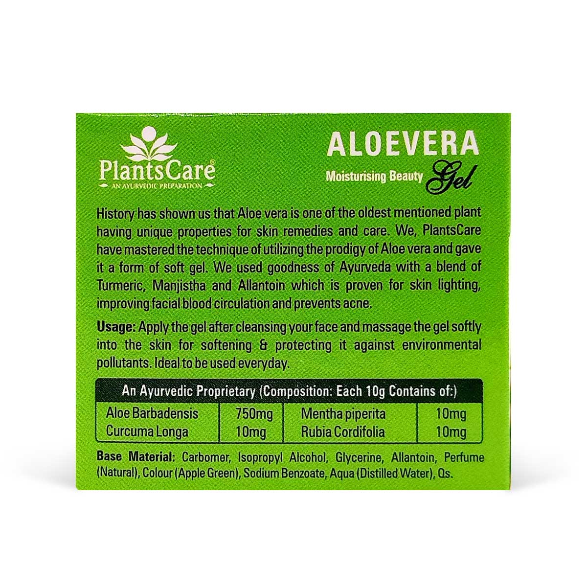 Plants Care Moisturizing Aloe Vera Gel, 100g