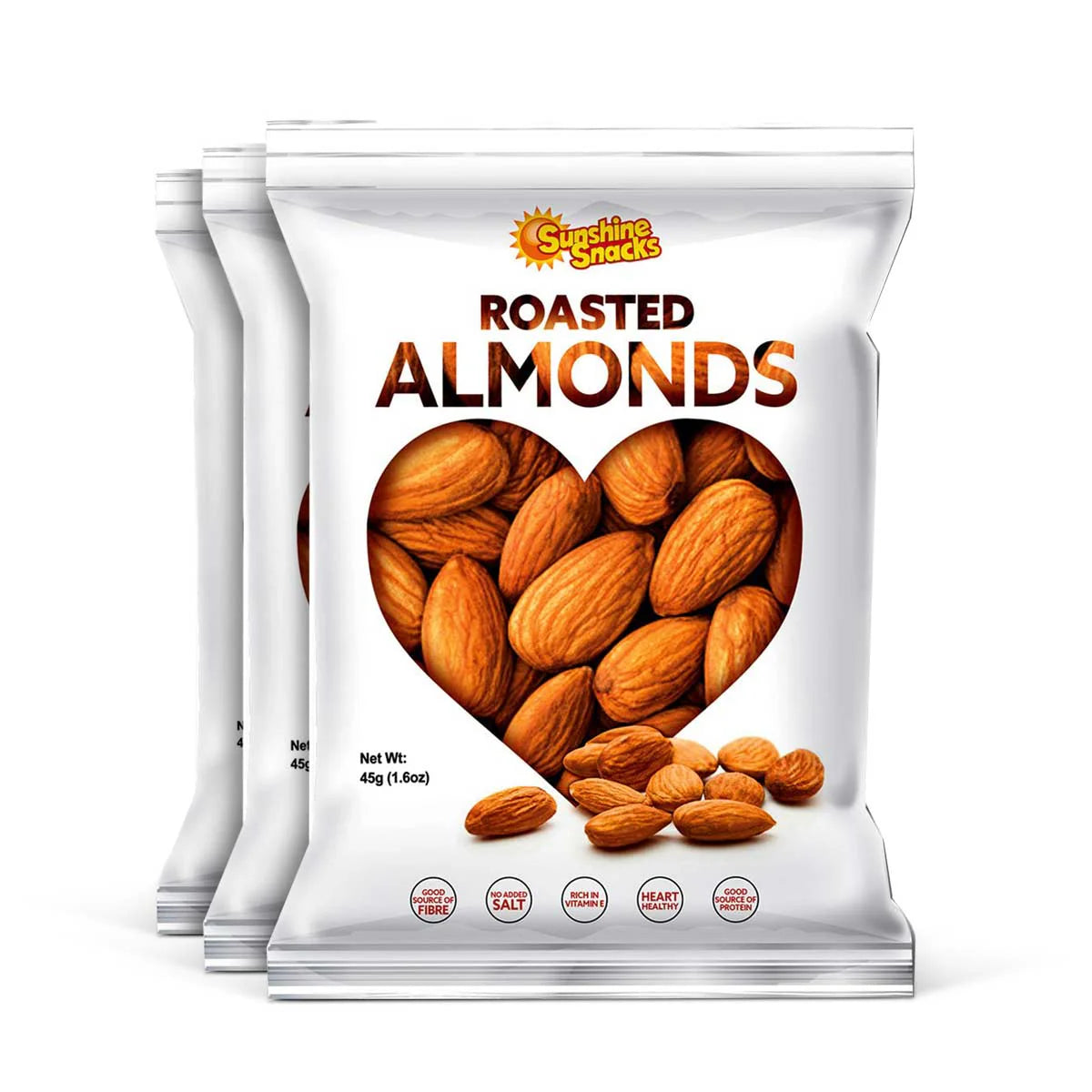 Sunshine Snacks Almonds, 45g (3 Pack)