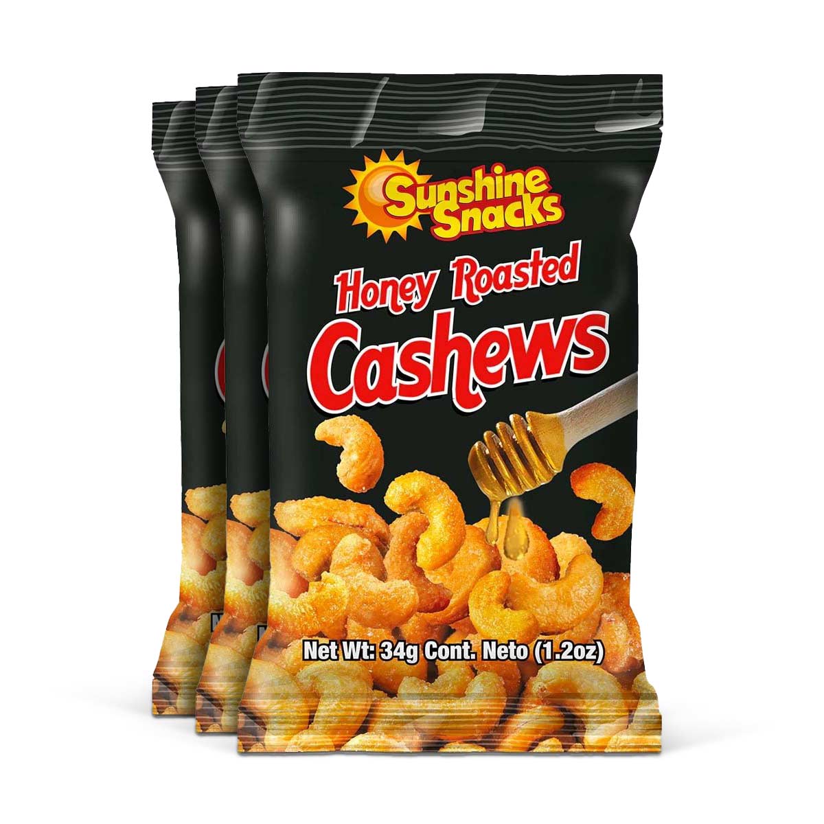 Sunshine Snacks Cashews, 34g (3 Pack)