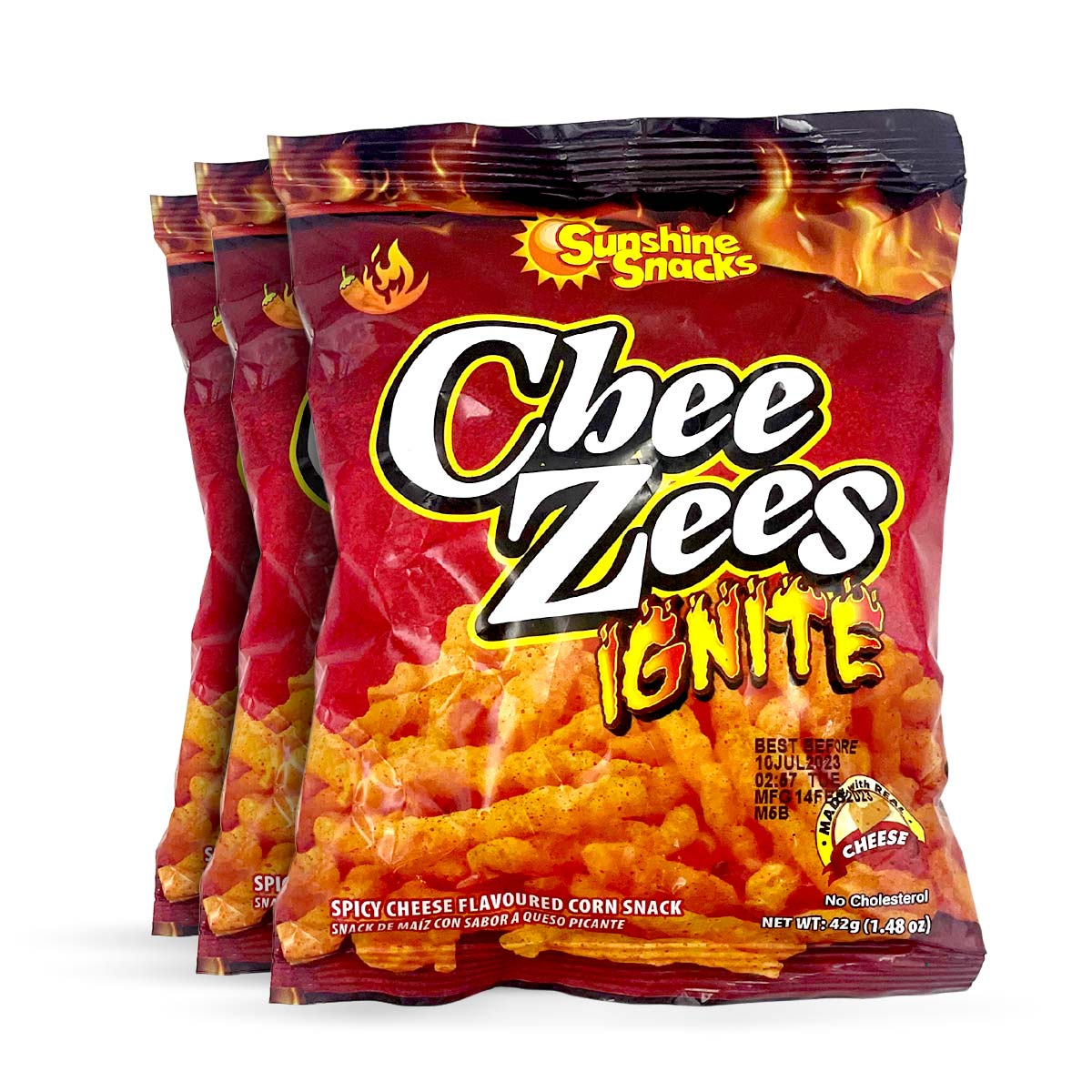 Sunshine Snacks Chee Zees Ignite, 42g (3 Pack)