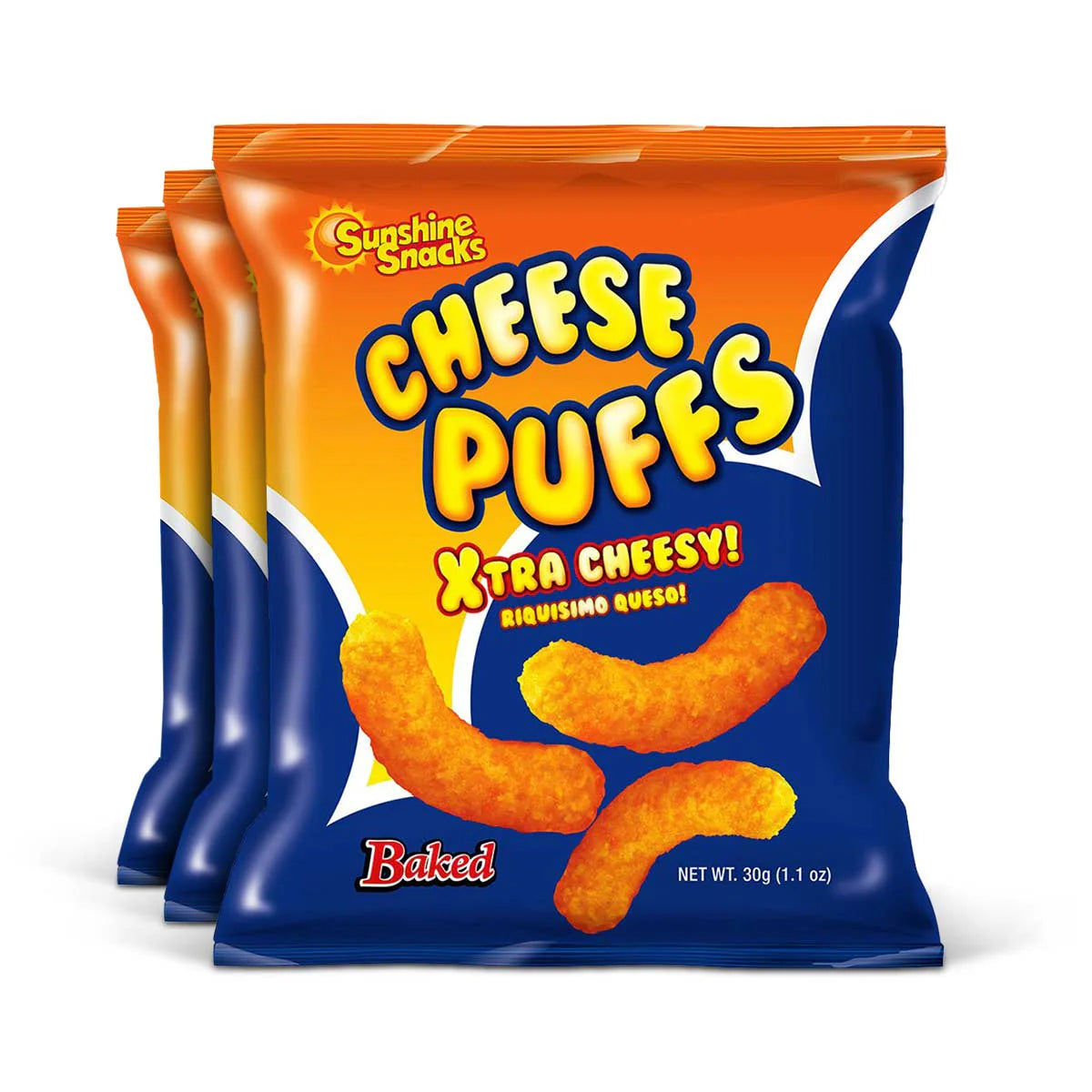 Sunshine Snacks Cheese Puffs, 30g (3 Pack)