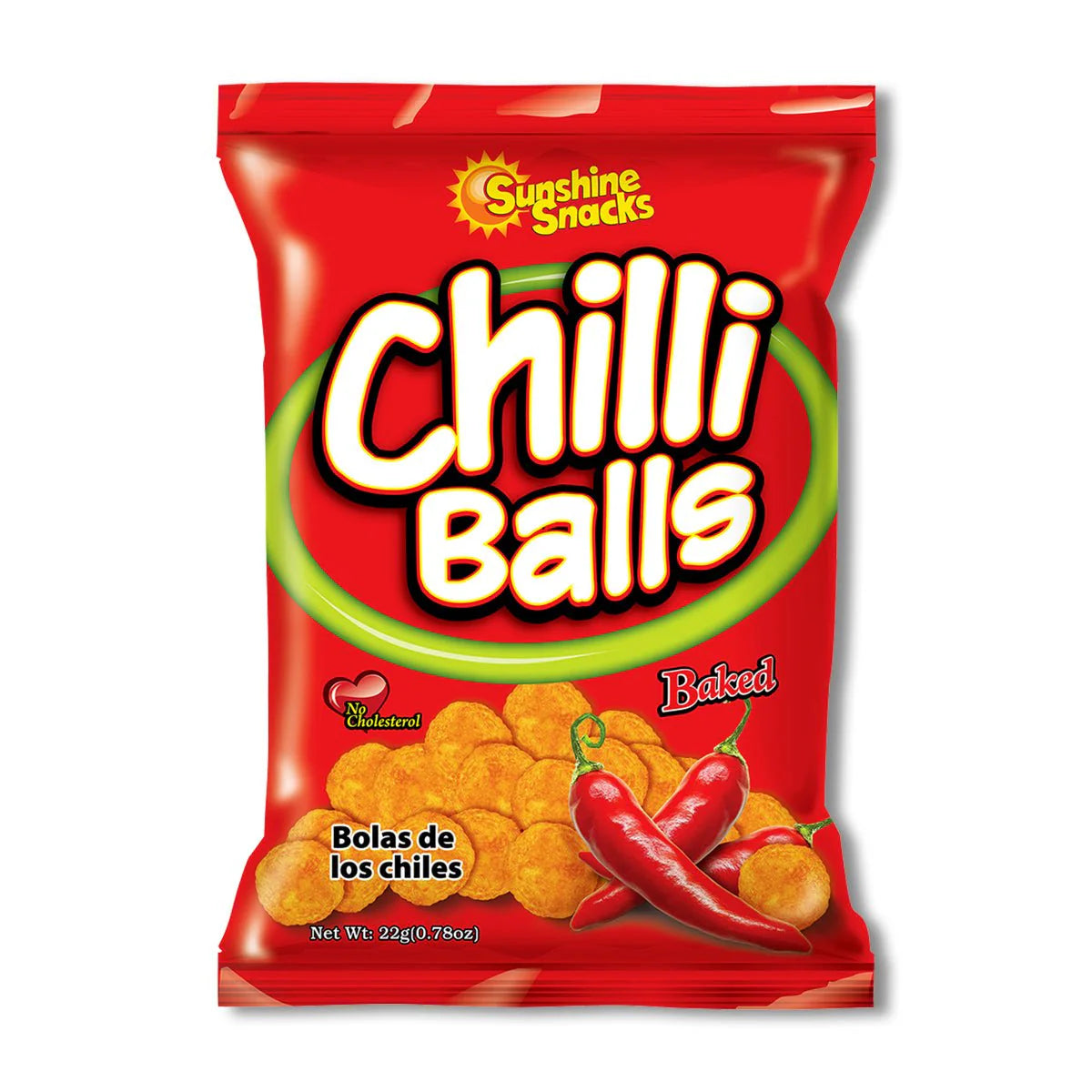 Sunshine Snacks Chilli Balls, 22g (3 Pack)