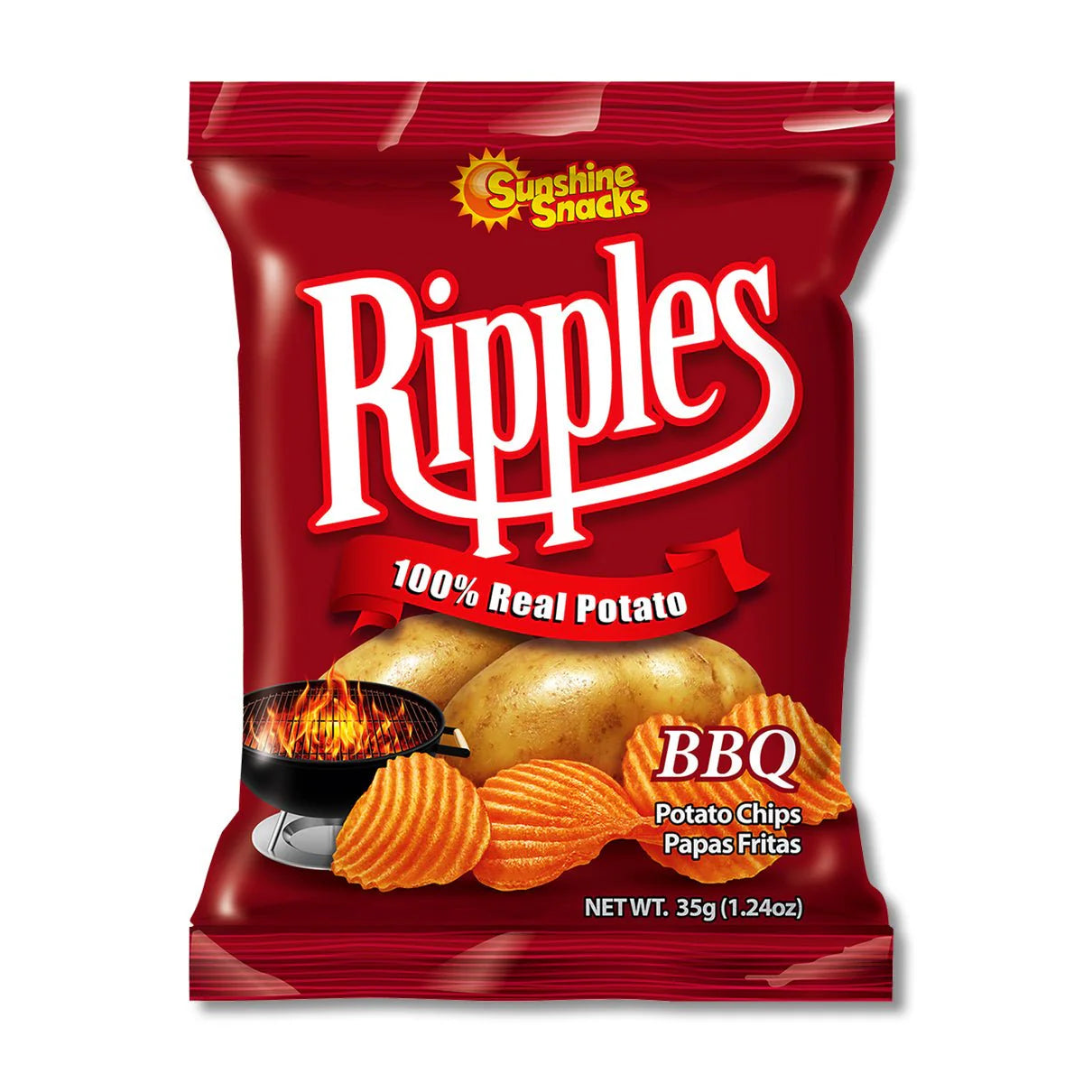 Sunshine Snacks Ripples Potato Chips, 35g (3 Pack)