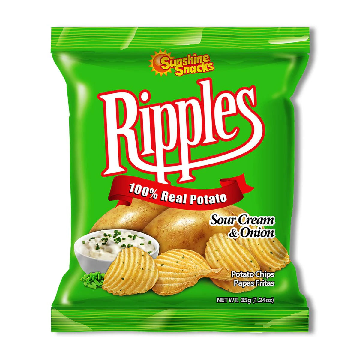 Sunshine Snacks Ripples Potato Chips, 35g (3 Pack)