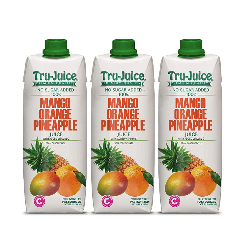 Tru-Juice 100% Mango, Orange, Pineapple Juice 1L (3 Pack)